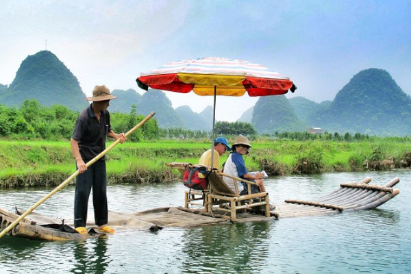 Yulong River Bamboo Rafting Yangshuo