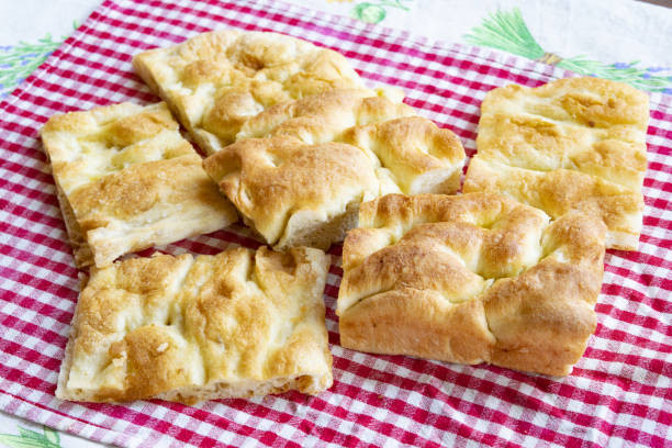 Focaccia Ligurian bread olive oil