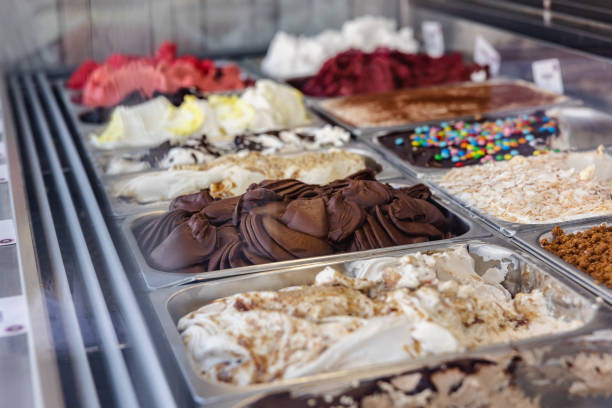Artisan gelato Italy scoop cone