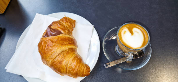 Italian cornetto brioche breakfast pastry